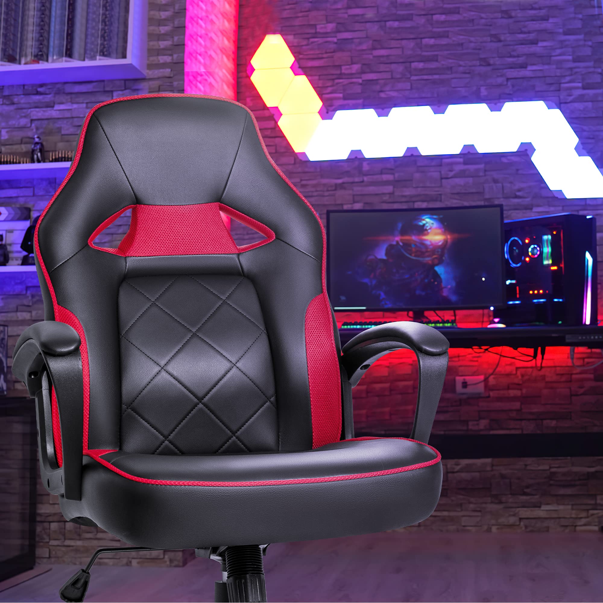 Amazon.com: VICTONE Office Chair PC Gaming Racing Chair PU Leather
